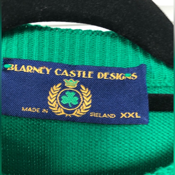 Blarney Castle Designs Sweater Mens Size Medium Embroidered Made In Ireland XXL - Picture 4 of 7